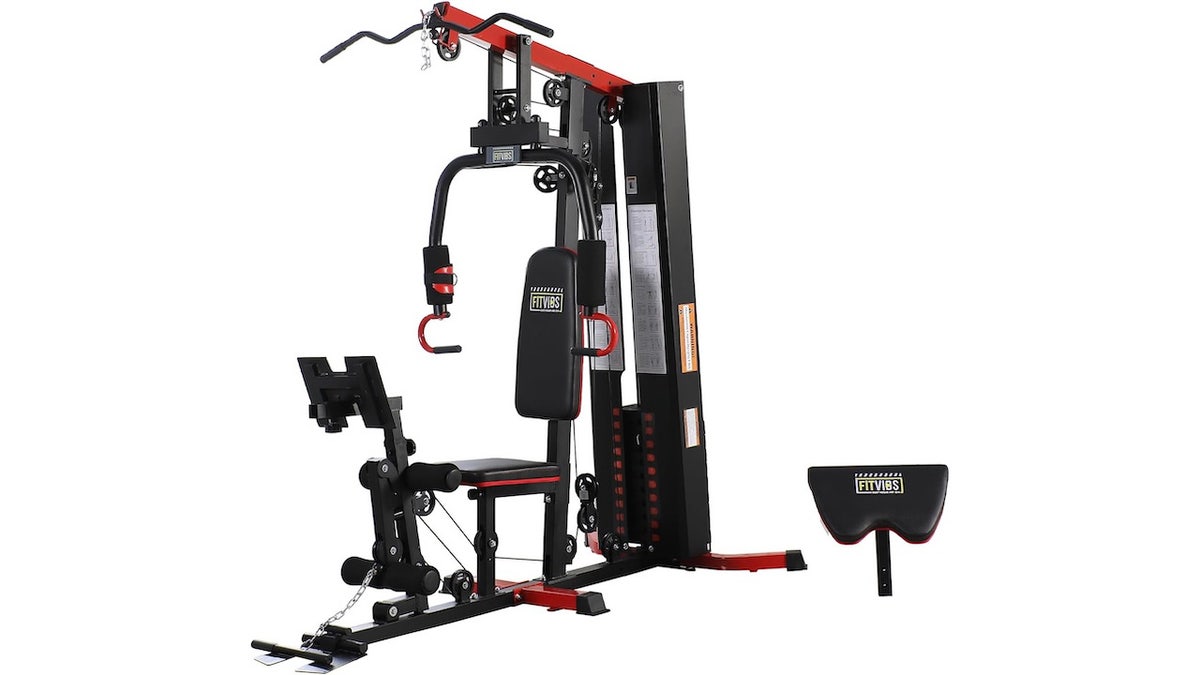 This all-in-one workout machine helps you target 80% of your muscle groups.