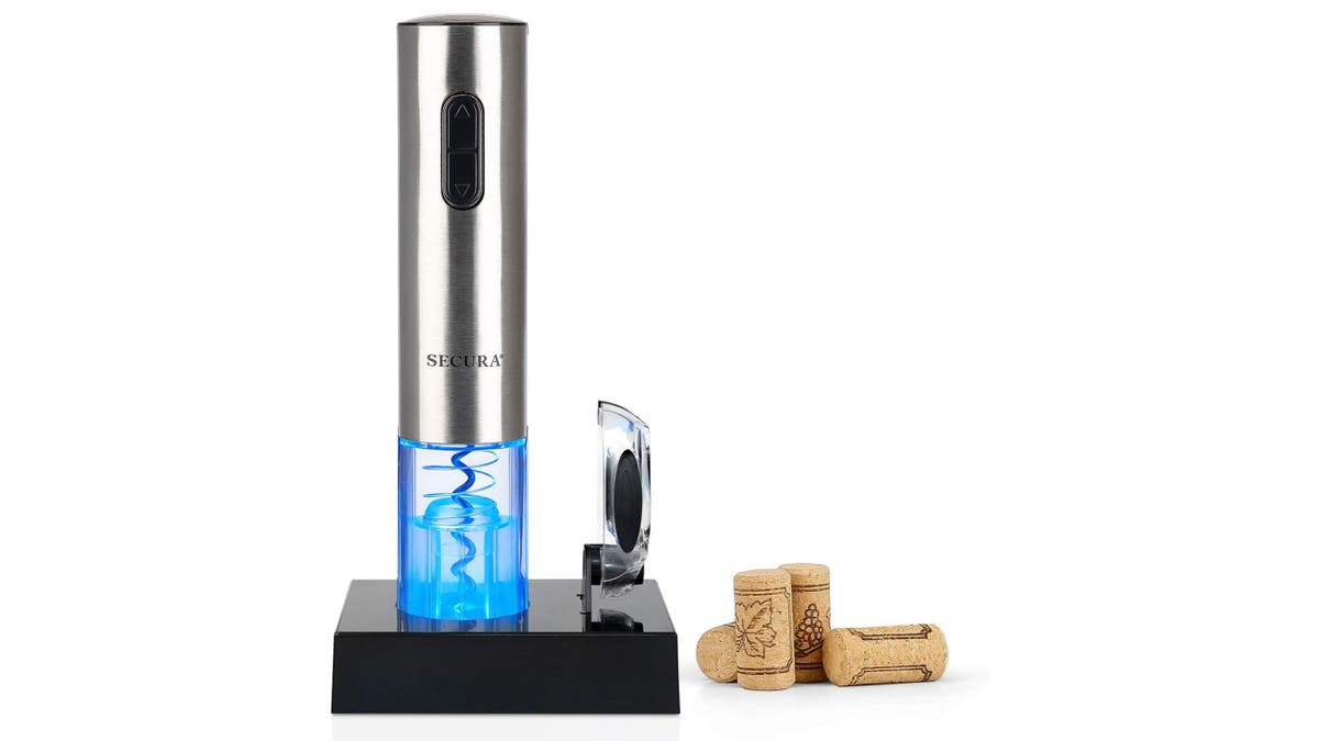 Open wine quickly with an electric wine opener. 
