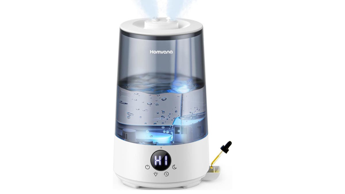 Ensure your space isn't too dry with this small humidifier. 