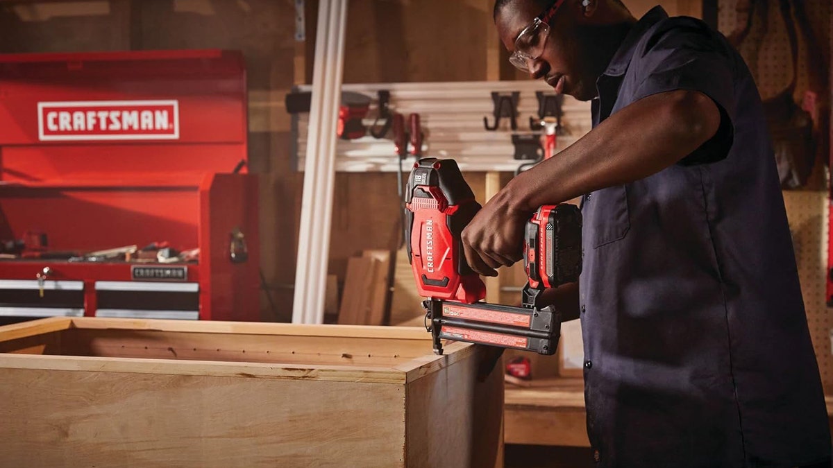 The cordless design makes this brad nailer easy to use.