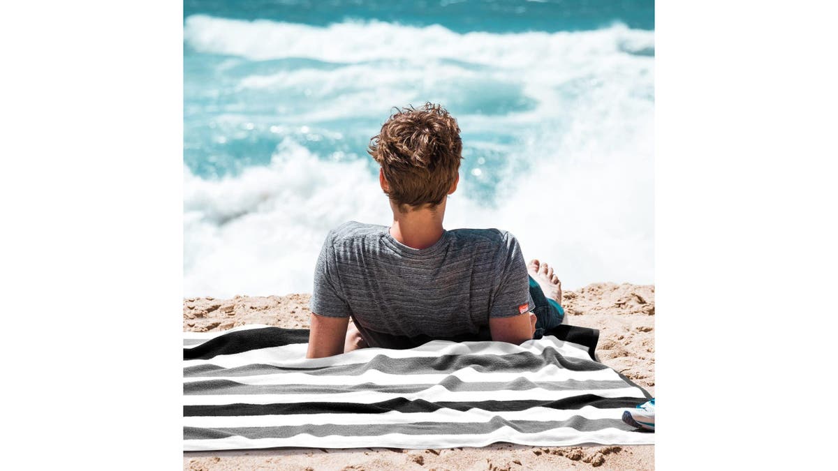A giant beach towel is the perfect thing to relax on by the pool or on the beach.
