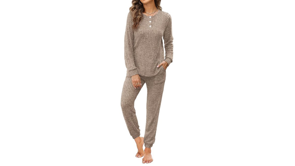 These cozy pajamas are comfortable and stylish.