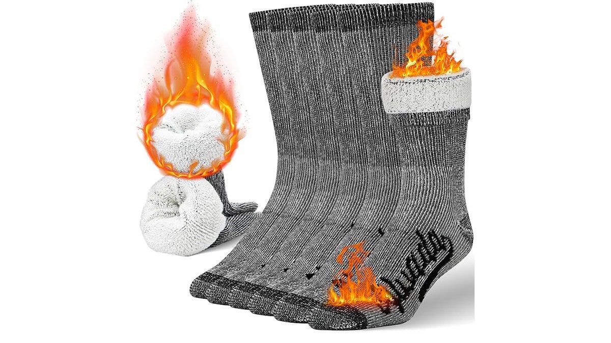 These wool socks have plenty of support. 