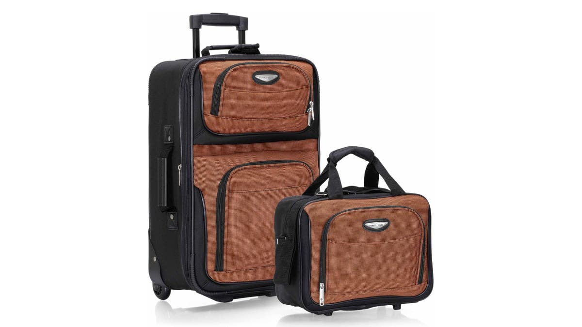 This set comes with a suitcase and a TSA-approved carry-on. 