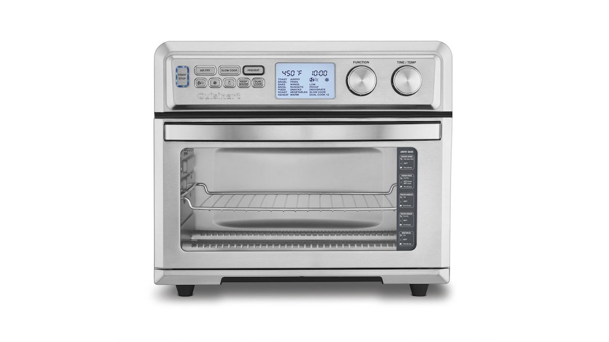 Bake, dehydrate, and air fry with this large toaster oven.