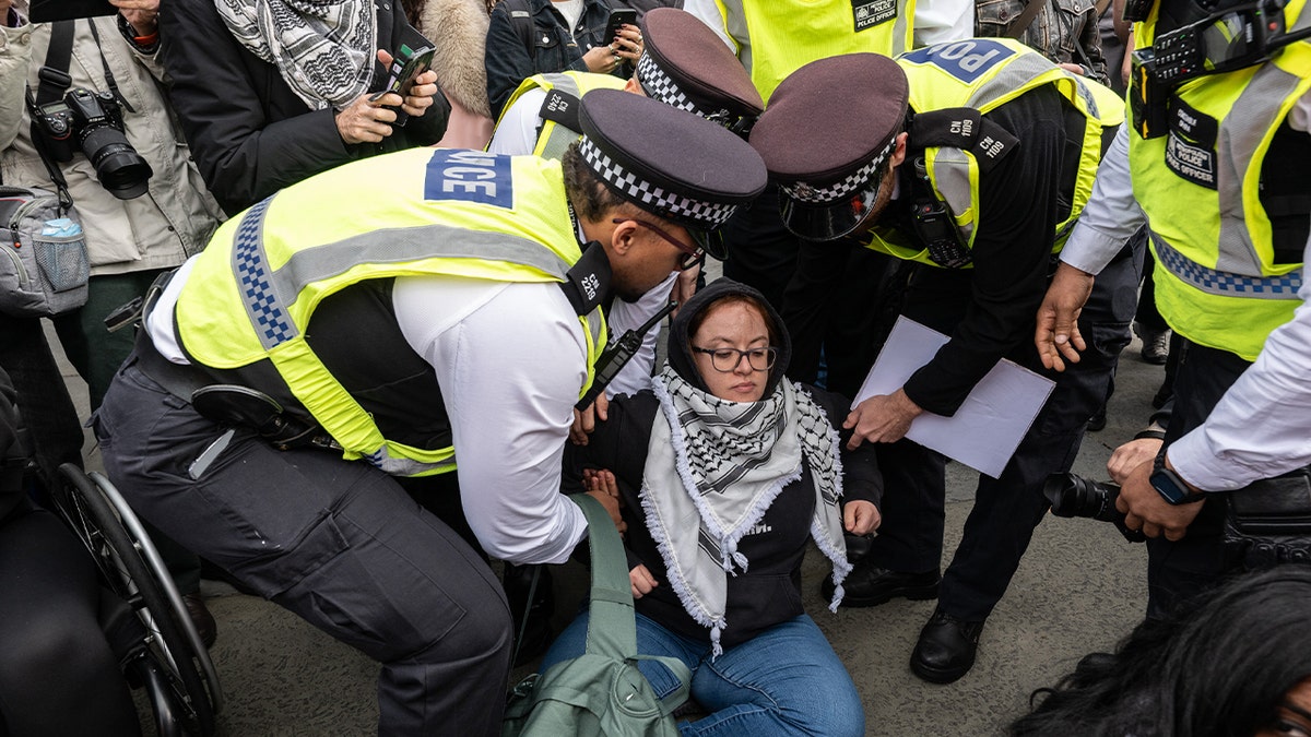 Pro-palestyński protestujący aresztowany w Londynie