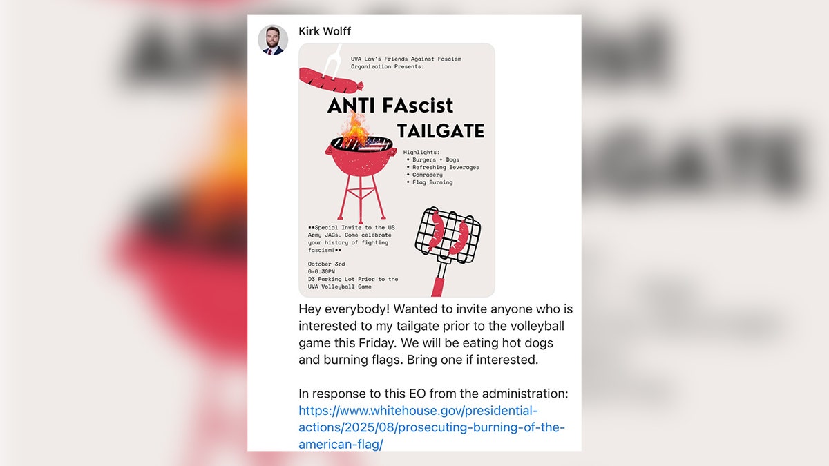 Antifascist student group flyer at UVA