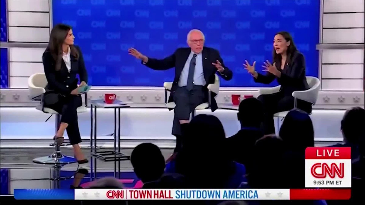 Alexandria Ocasio-Cortez and Bernie Sanders