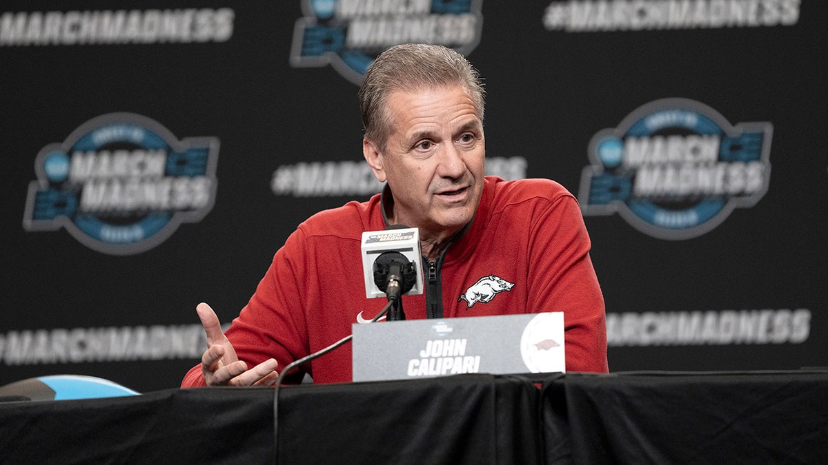John Calipari speaks at the press conference