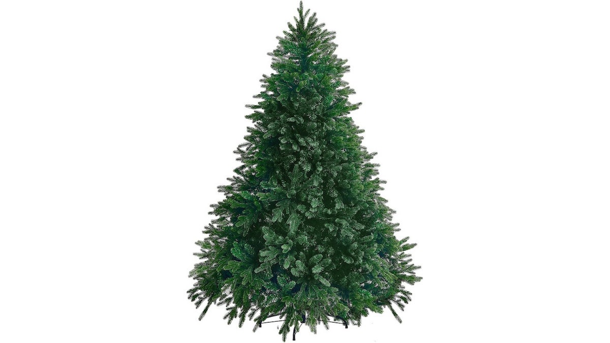 This artificial Christmas tree looks just like the real thing.