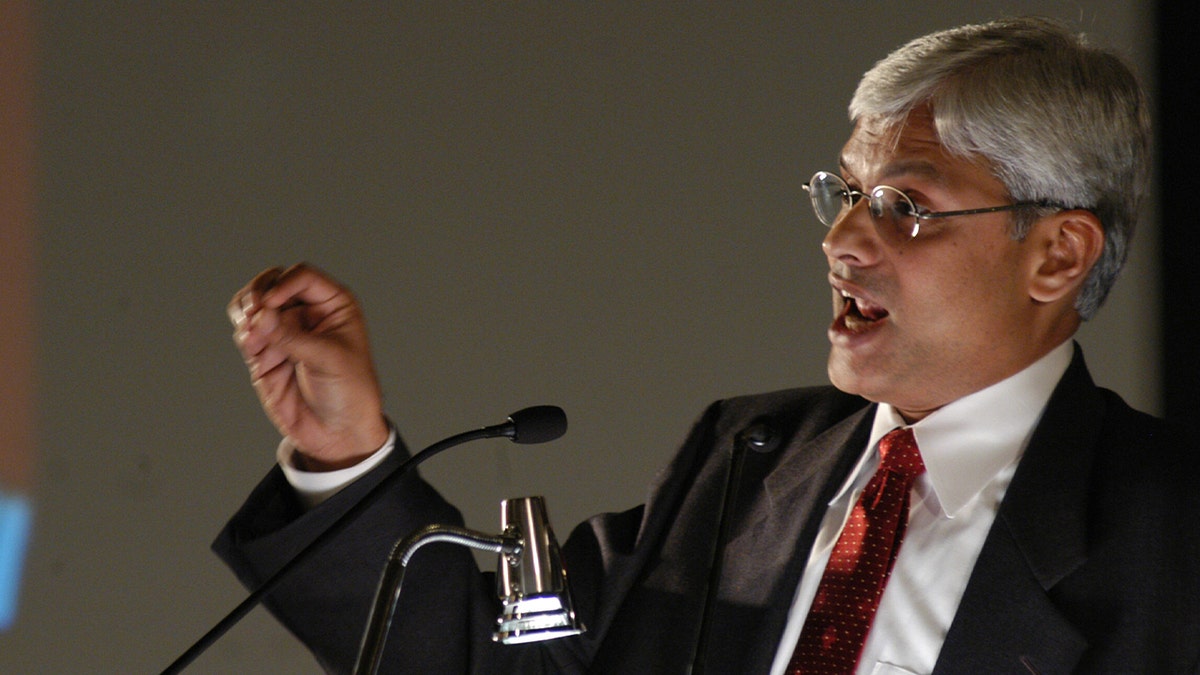 Ashley J Tellis speaking during conference