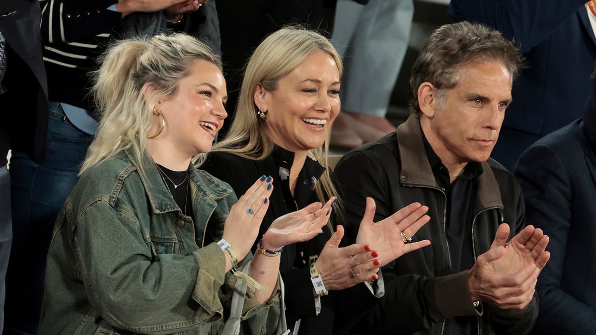 Ben Stiller with wife Christine Taylor and daughter Ella