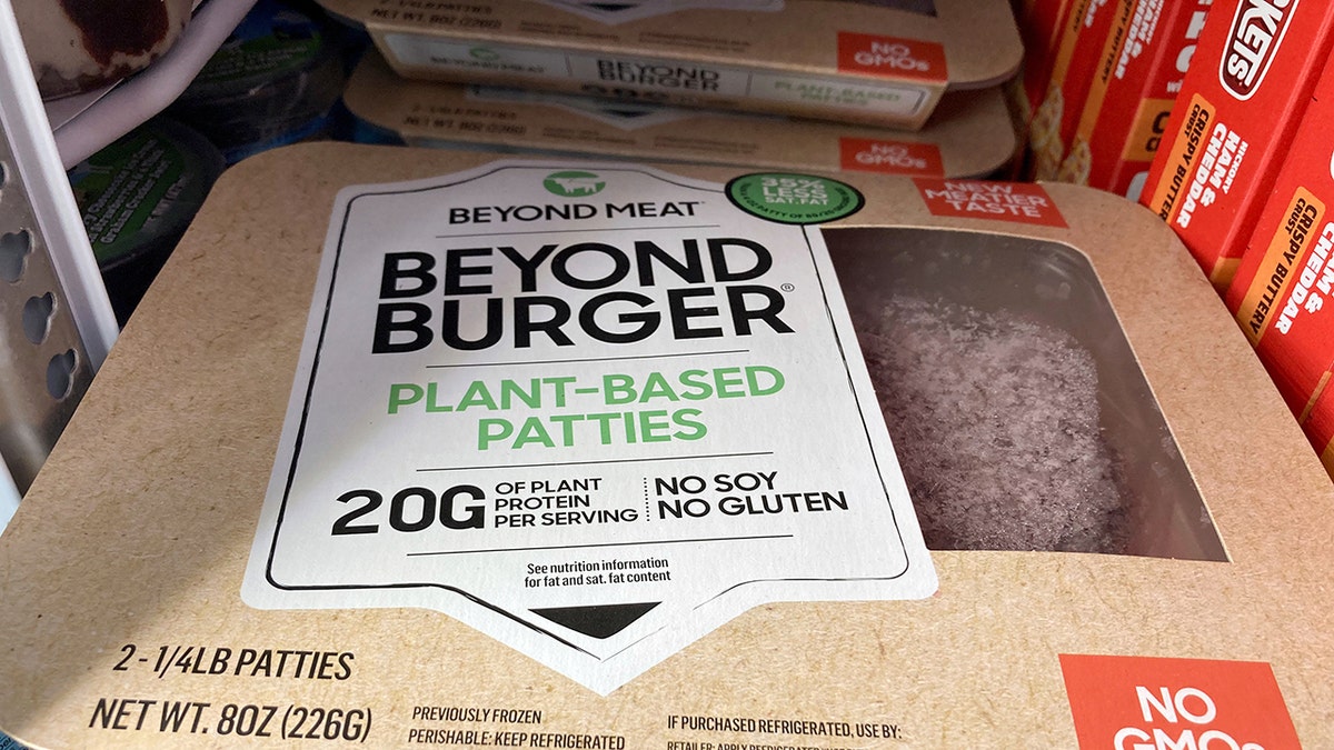 Beyond Meat Beyond Burger closeup of packaging