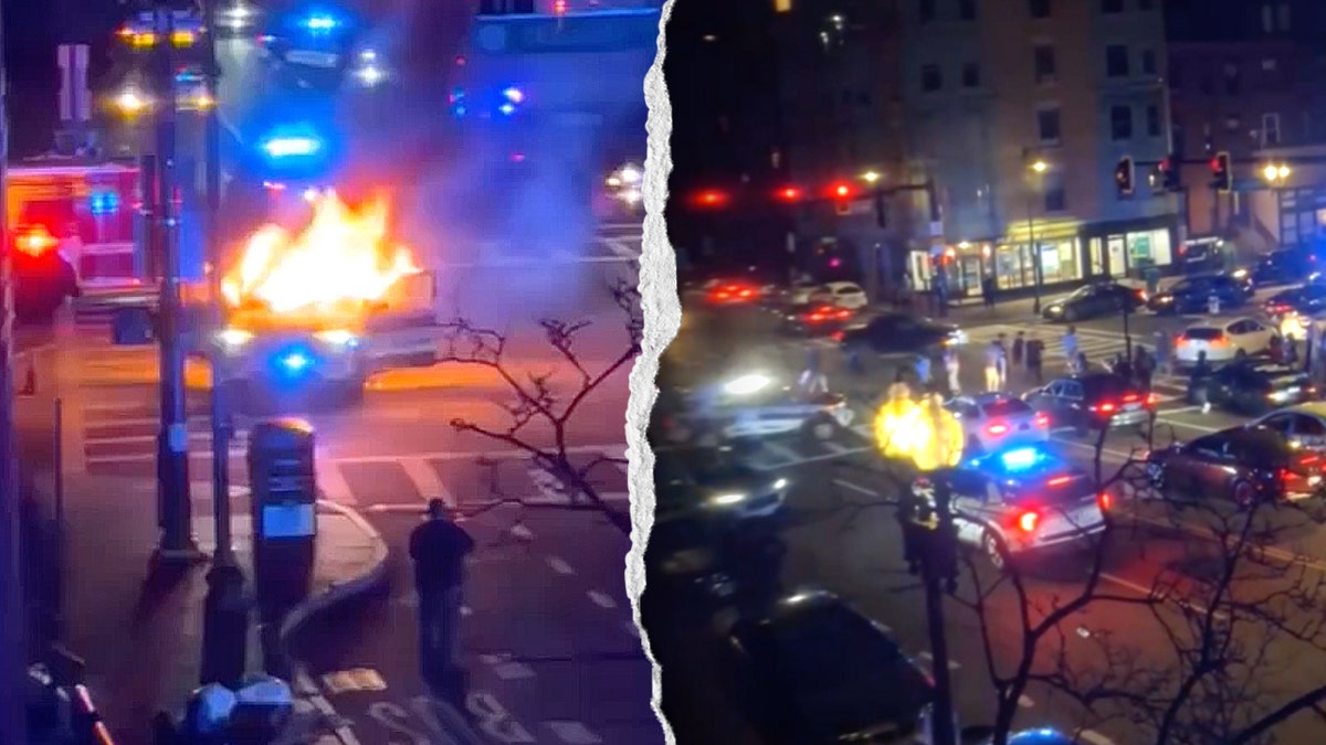 Blue city street takeover suspects torched police cruiser in ‘hell-bent’ attack on cops: union chief Blue city street takeover suspects torched police cruiser in ‘hell-bent’ attack on cops: union chief
