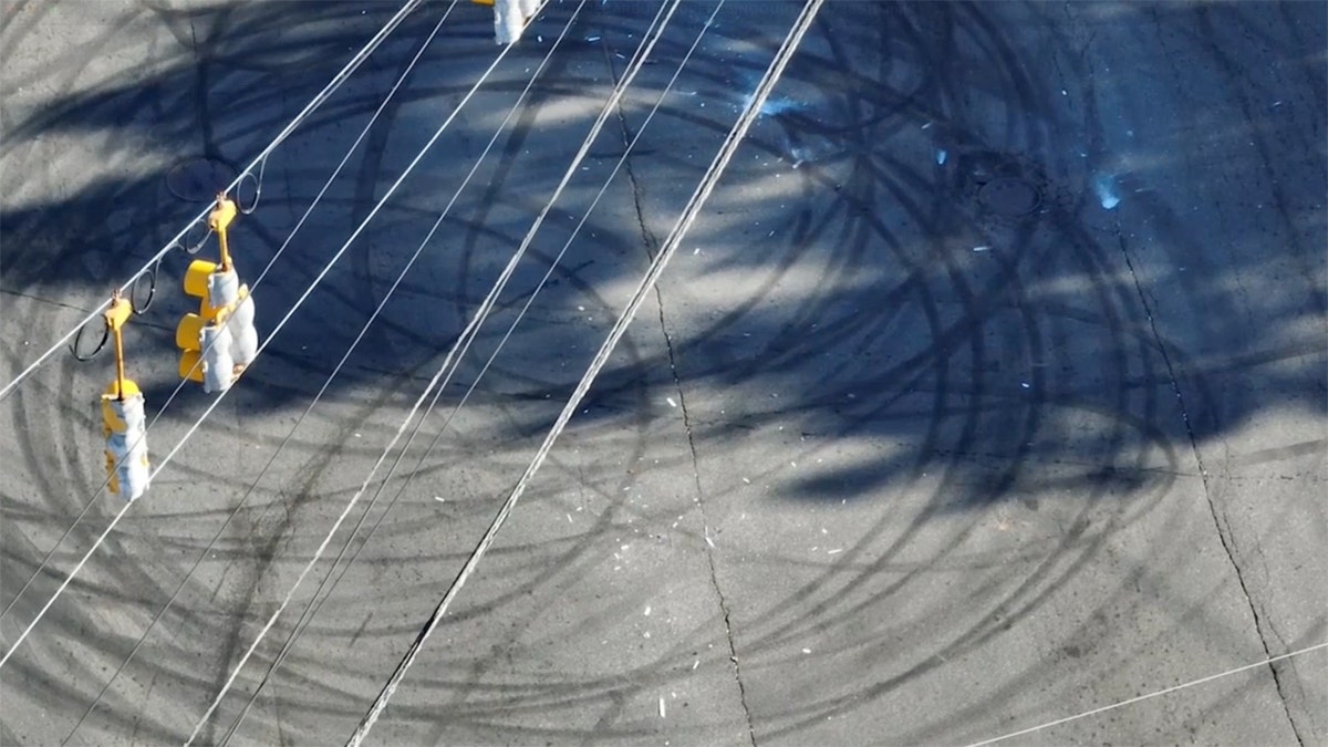 Street skid marks
