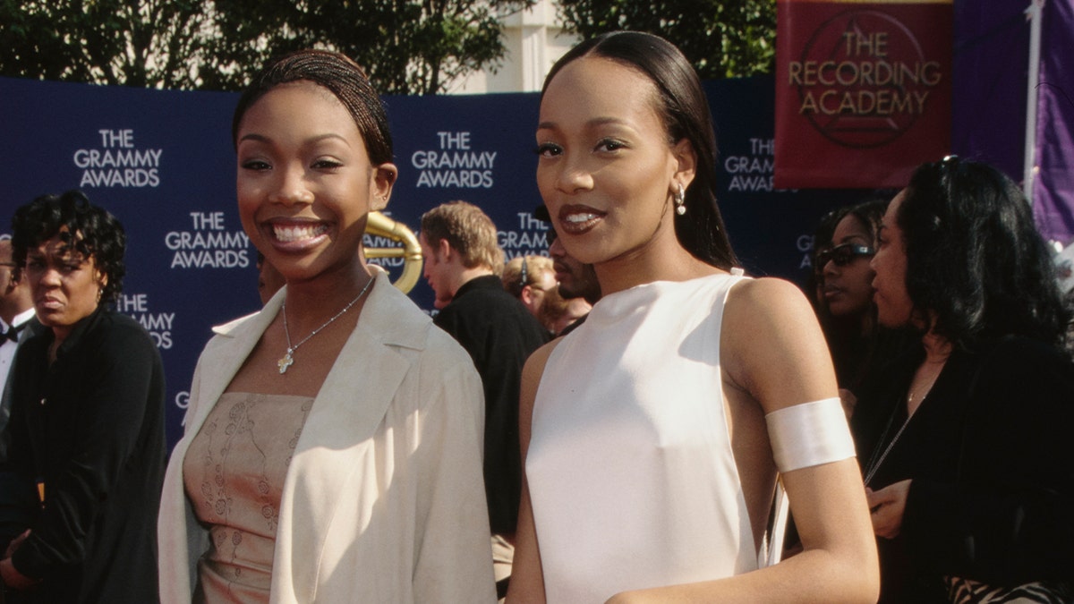 Brandy and Monica attend Grammys in 1999