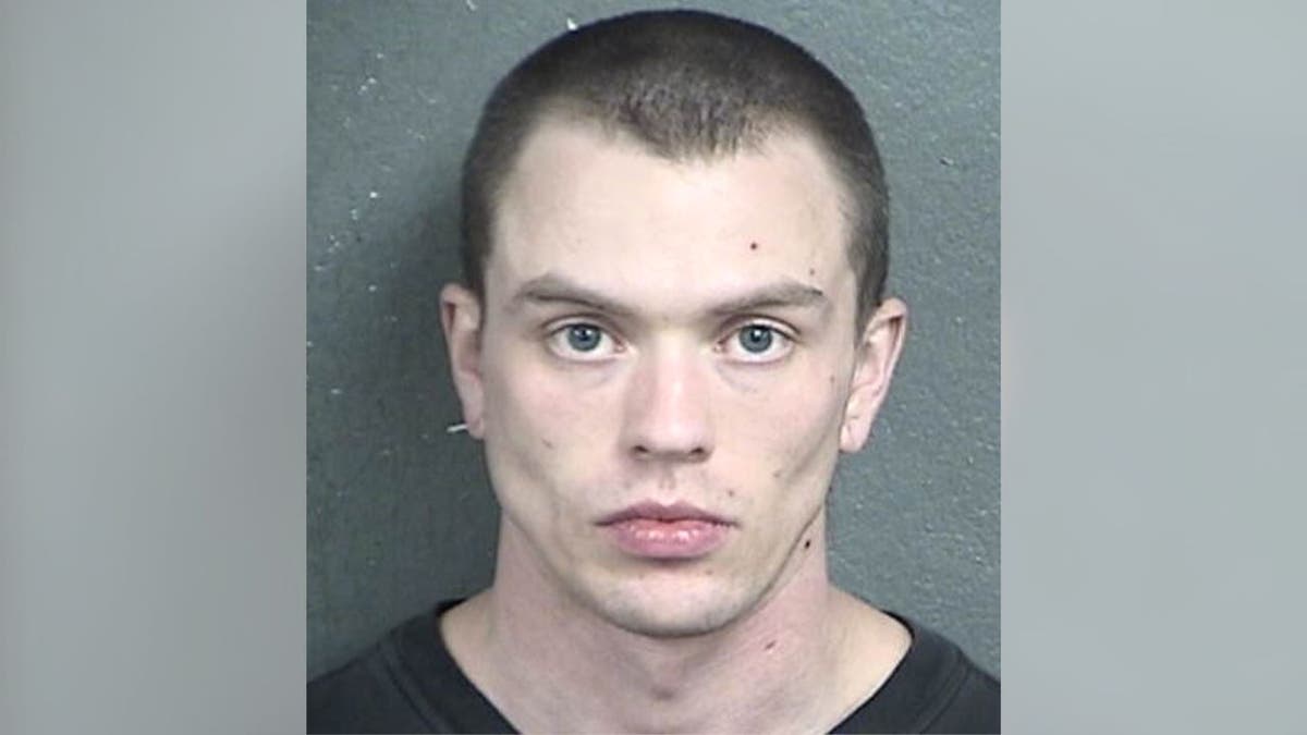 Mugshot of Canyon Anthony Amarys against a gray background