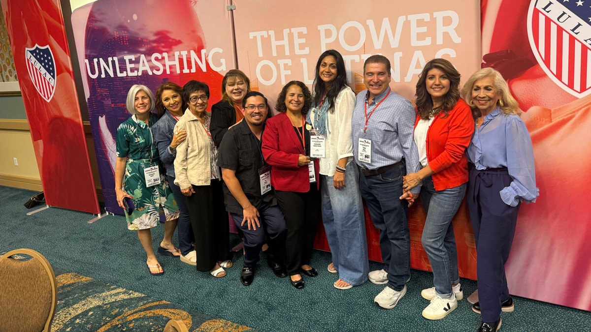 LULAC members pose with Esmeralda Cantu-Castle