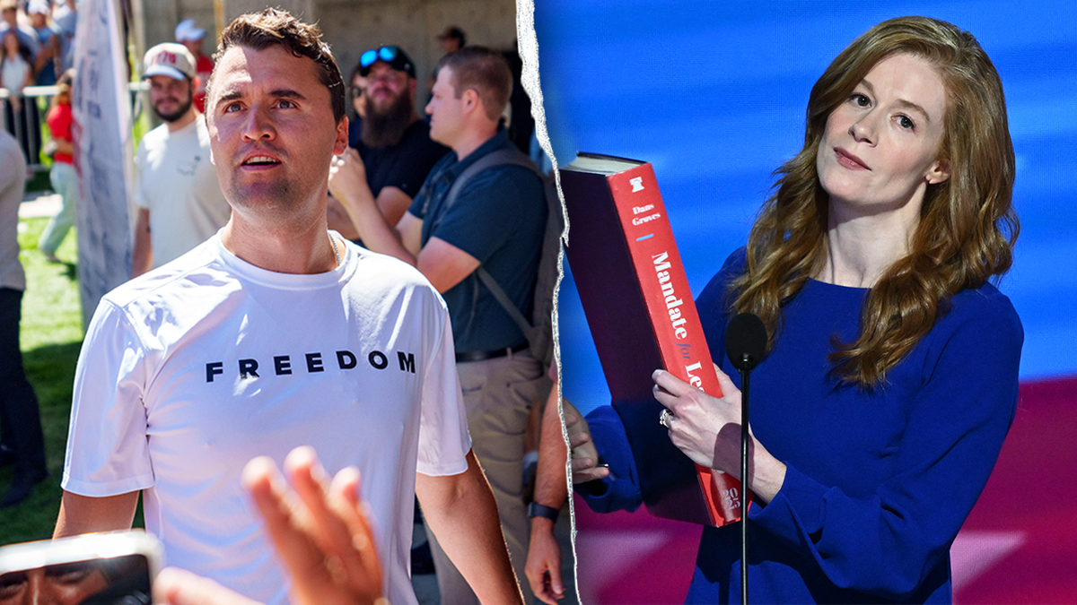 Charlie Kirk and Michigan state Sen. Mallory McMorrow
