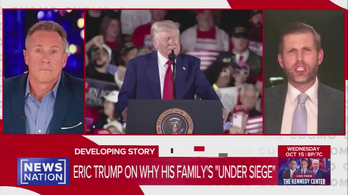 Eric Trump erupts on Chris Cuomo after being asked if his father was targeting political foes
