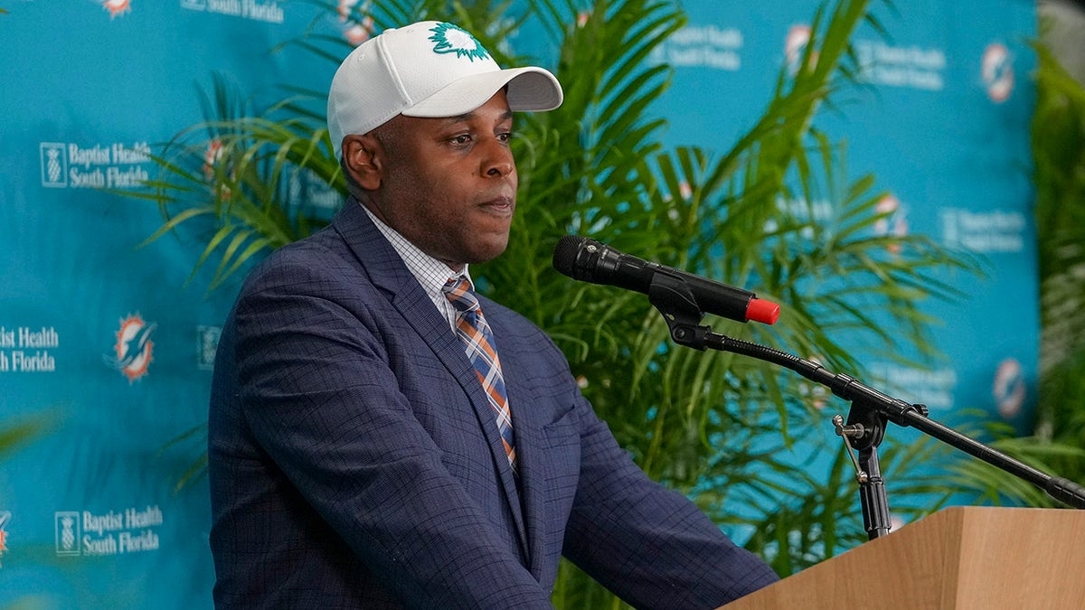 Chris Grier at podium