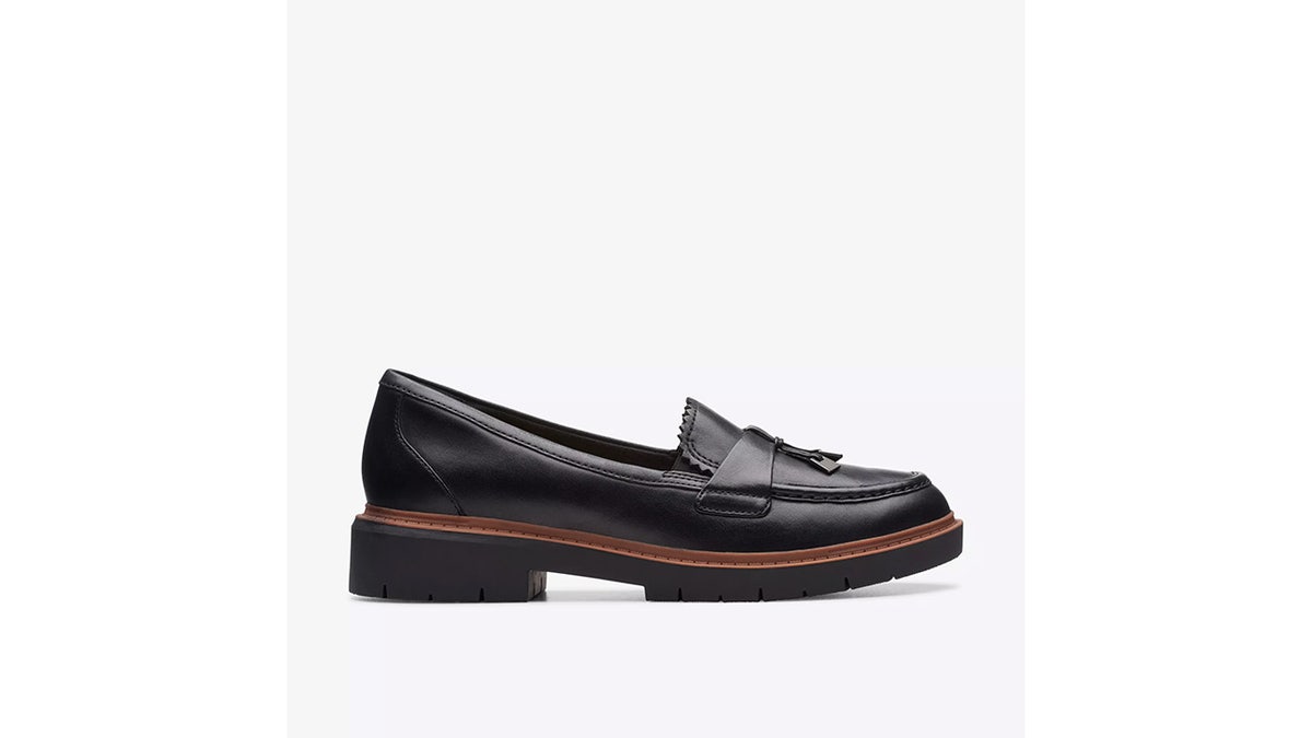 These loafers feature underfoot cushioning for added comfort.