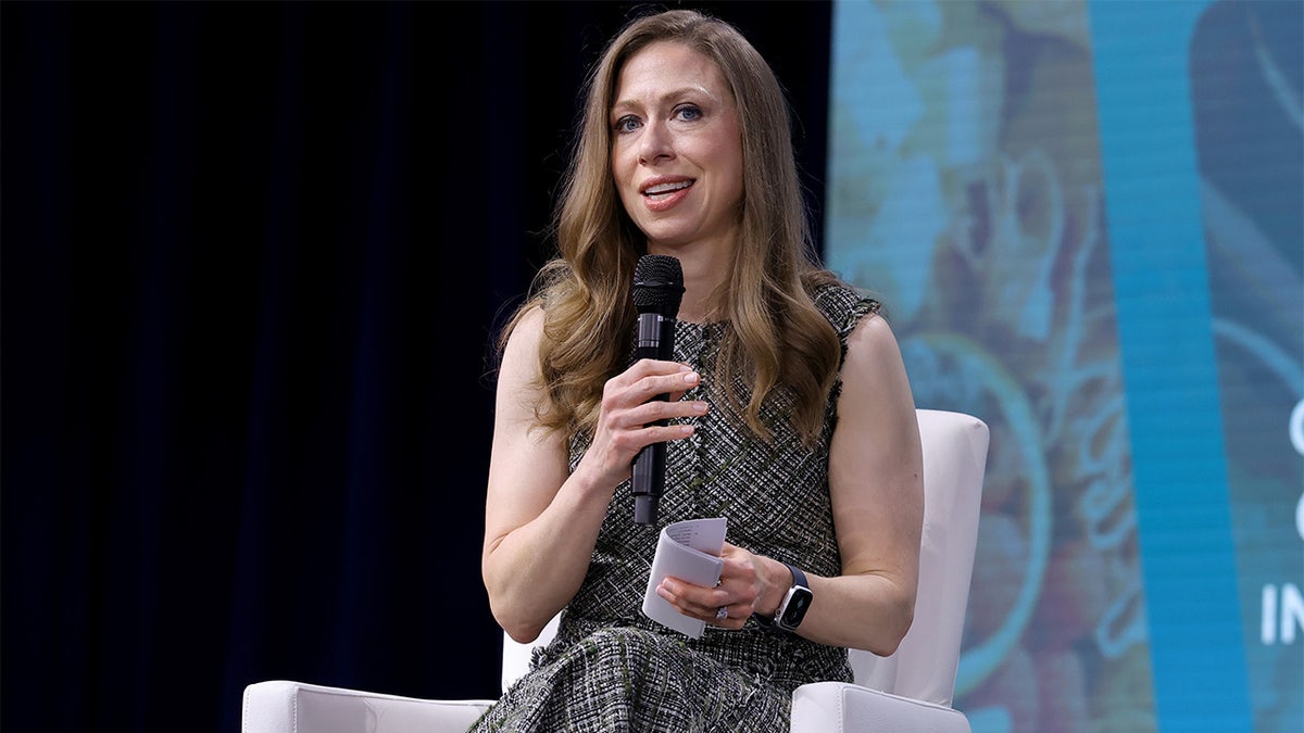 Chelsea Clinton speaking to audience