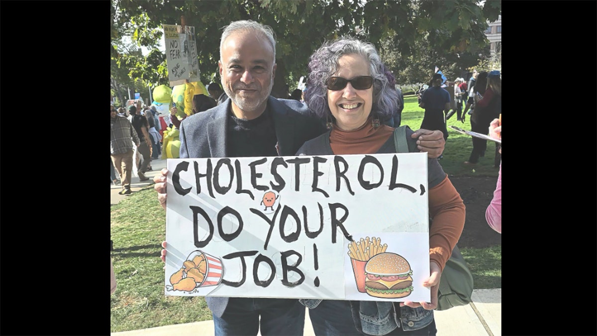 Connecticut State Sen. Saud Anwar at "No Kings" protest