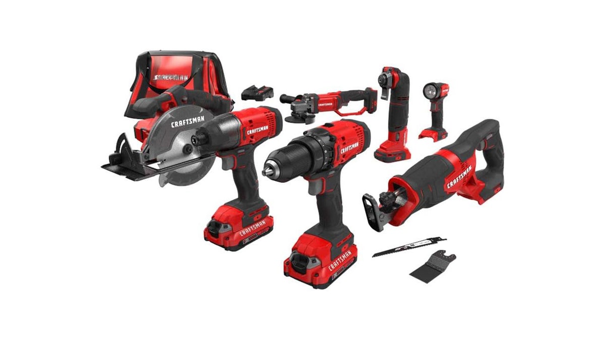 Choose this combo kit from Craftsman, everyone’s favorite red brand, complete with all the tools you need for most projects.