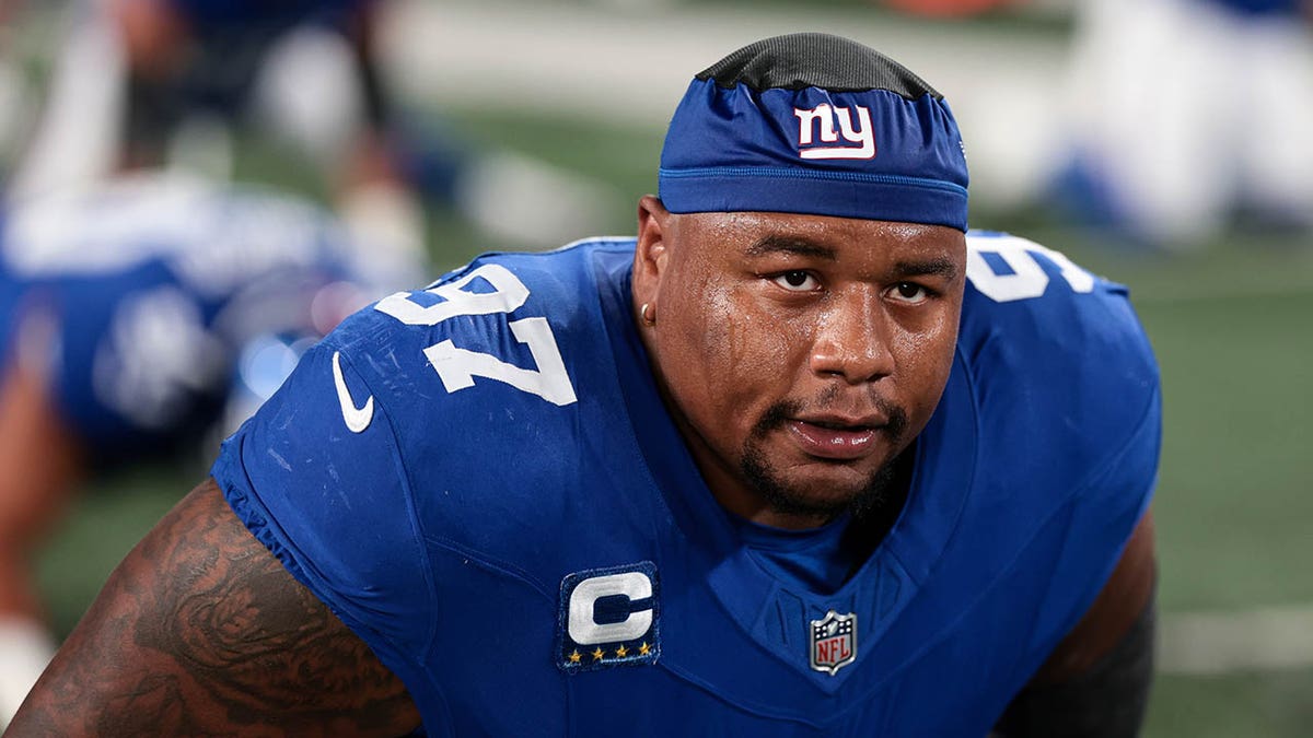 Dexter Lawrence looks on field