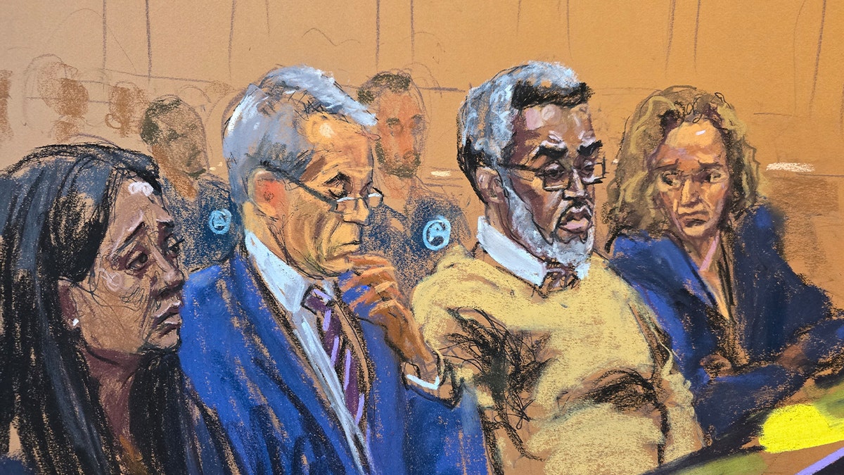 Sean "Diddy" Combs sits in court with his lawyers