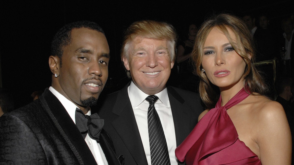 Sean "Diddy" Combs with Donald Trump and Melania at a benefit
