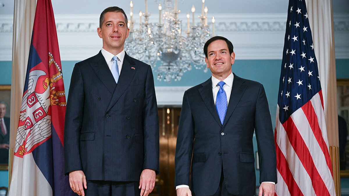 Marco Rubio with his Serbian counterpart Marko Djuric