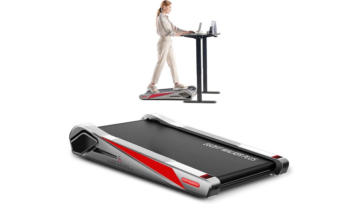 The incline on this walking pad helps you burn more calories.