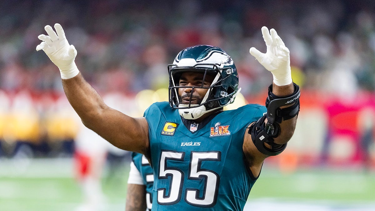 Brandon Graham plays in Super Bowl LIX