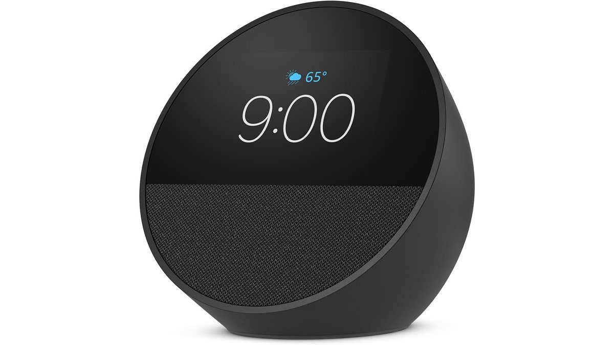 The Amazon Echo Spot is a smart alarm clock with Alexa. It can wake you with music or gentle lighting and display your schedule.