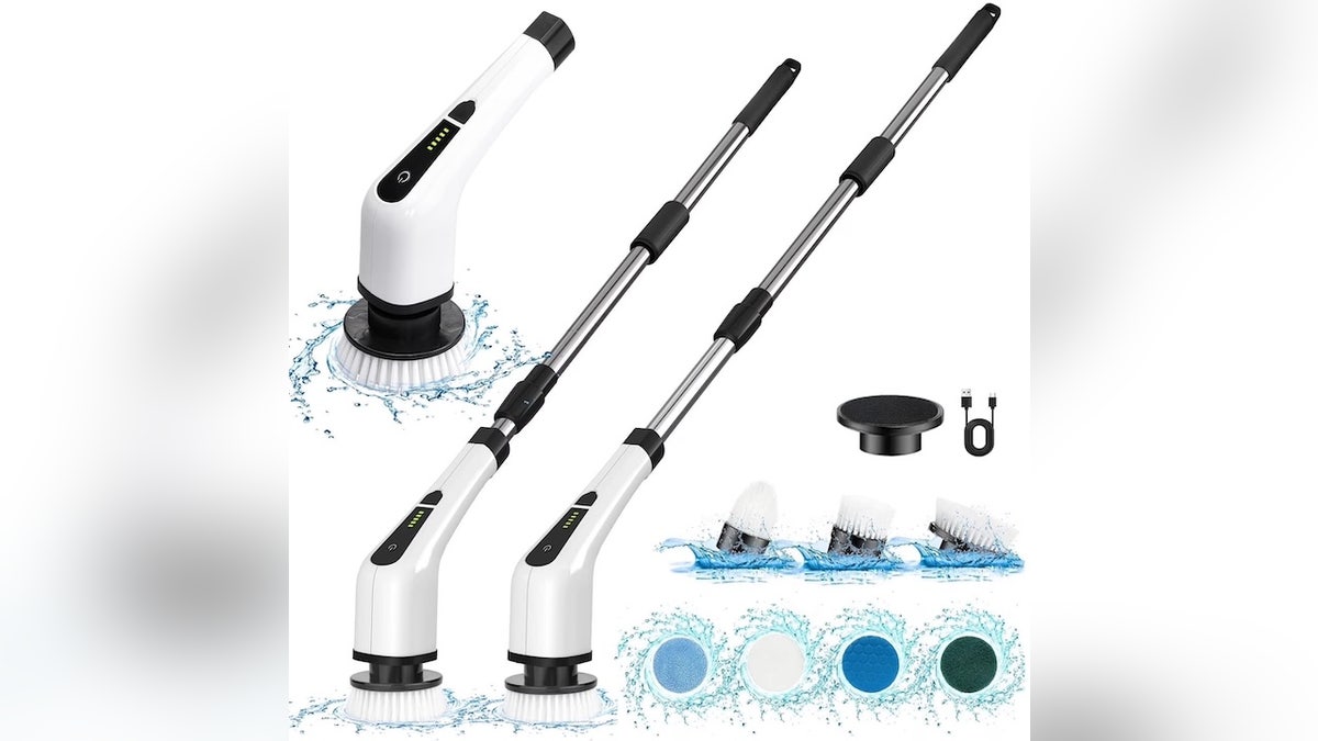 Clean faster with an electric scrubber.