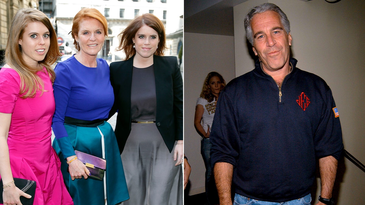 Sarah Ferguson, Princess Beatrice, Princess Eugenie and Jeffrey Epstein