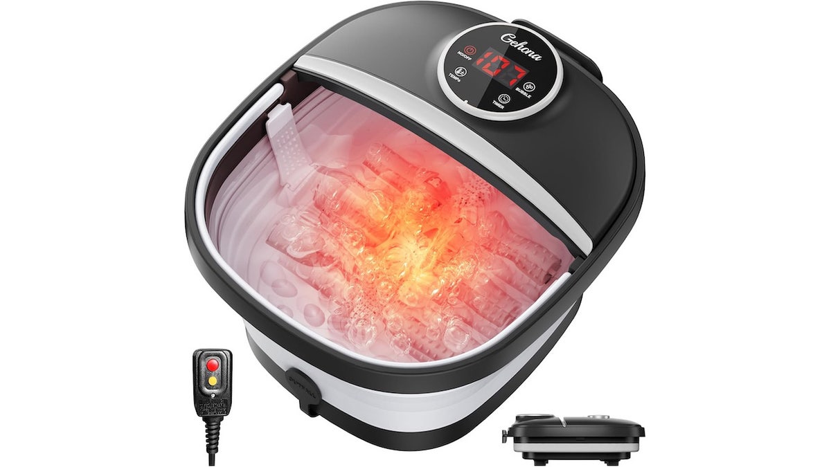 Gift relaxation with a heated, massaging foot spa. 