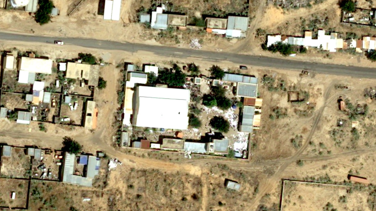 Satellite image of a former children's hospital in Sudan