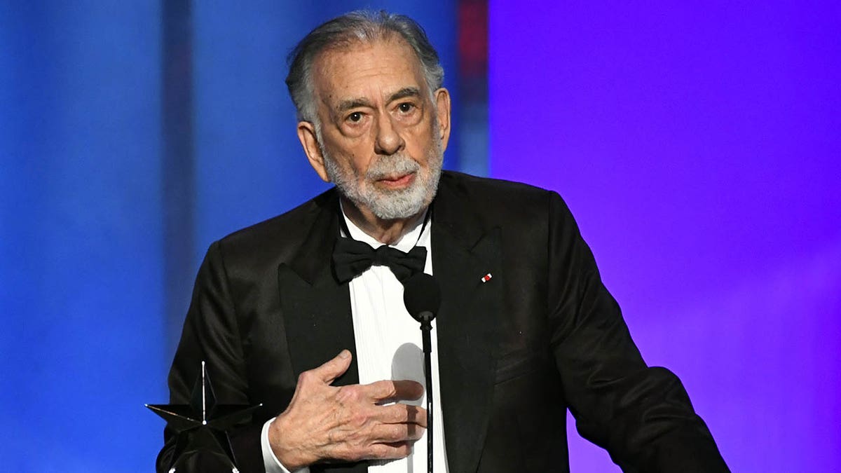 Francis Ford Coppola discursando em 2025/