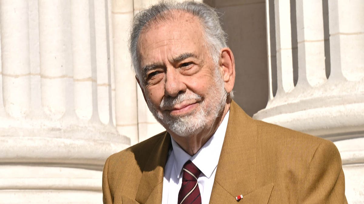 A closeup of Francis Ford Coppola in 2025.