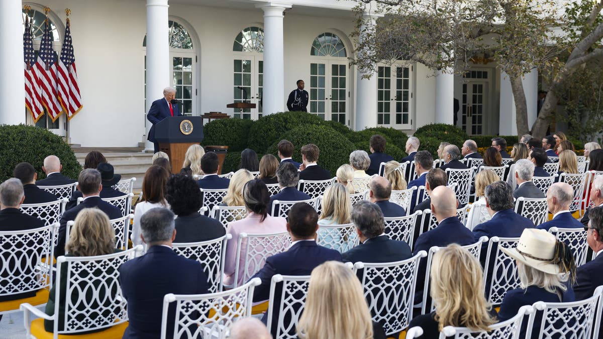 Trump speaks from Rose Garden