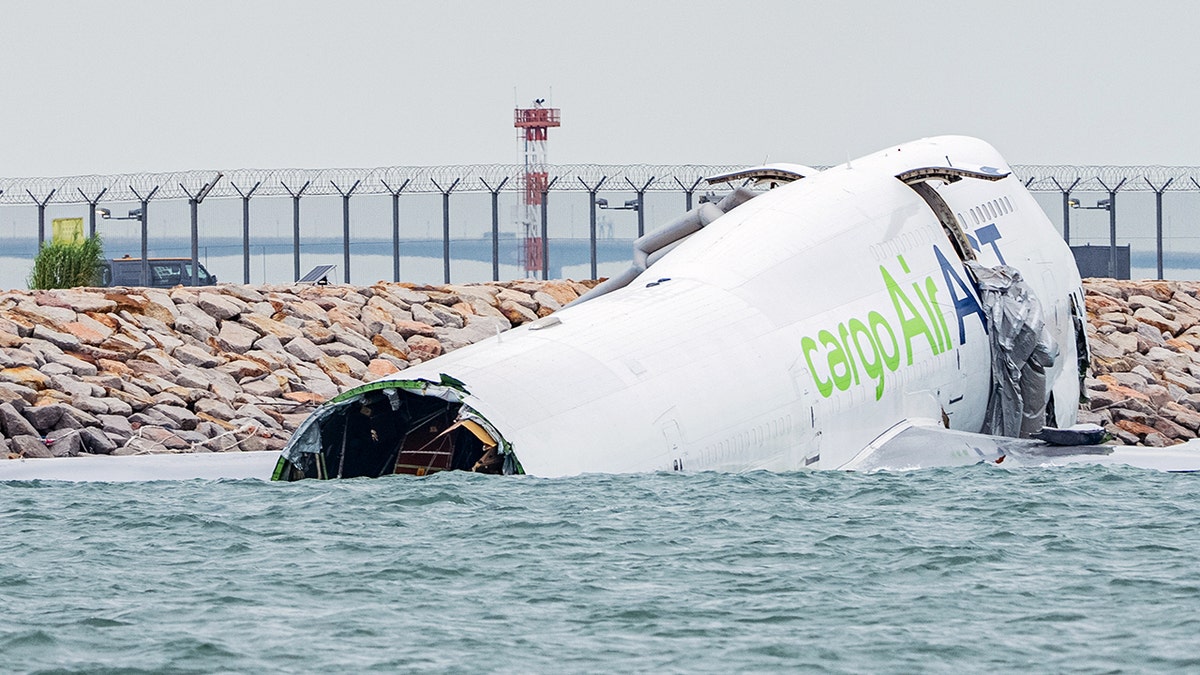 wreckage site of cargo airplane