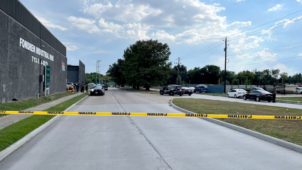 Crime scene in Houston taped off