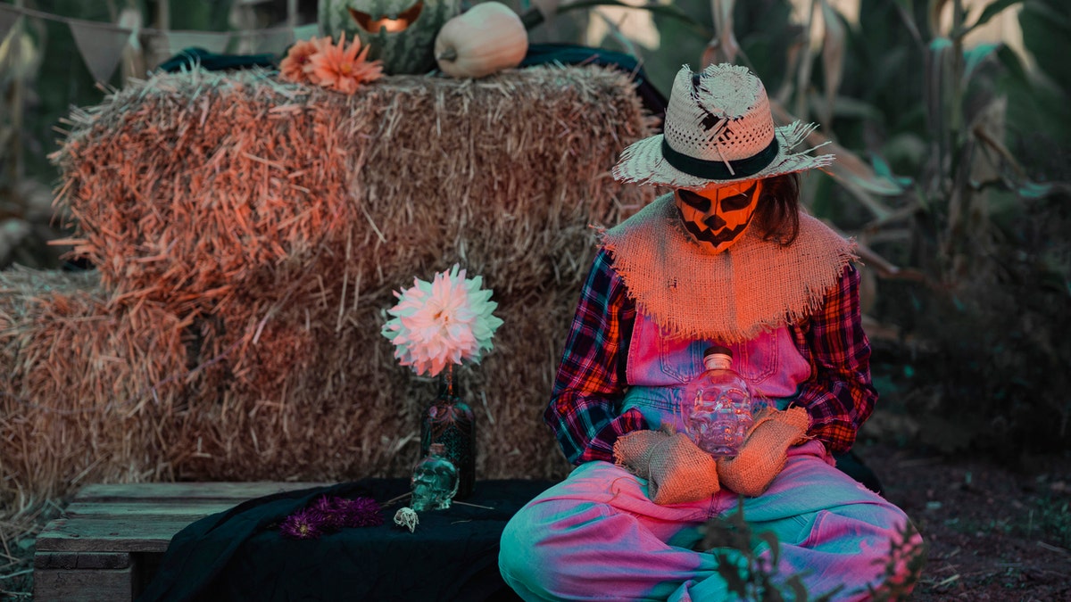 You probably already have some items that could double as a scarecrow costume.