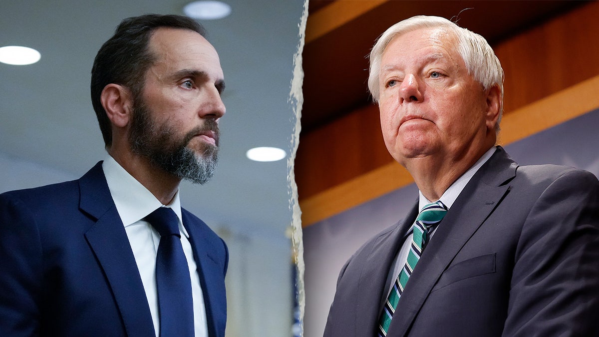 Former Special Counsel Jack Smith in a side-by-side split with Sen. Lindsey Graham