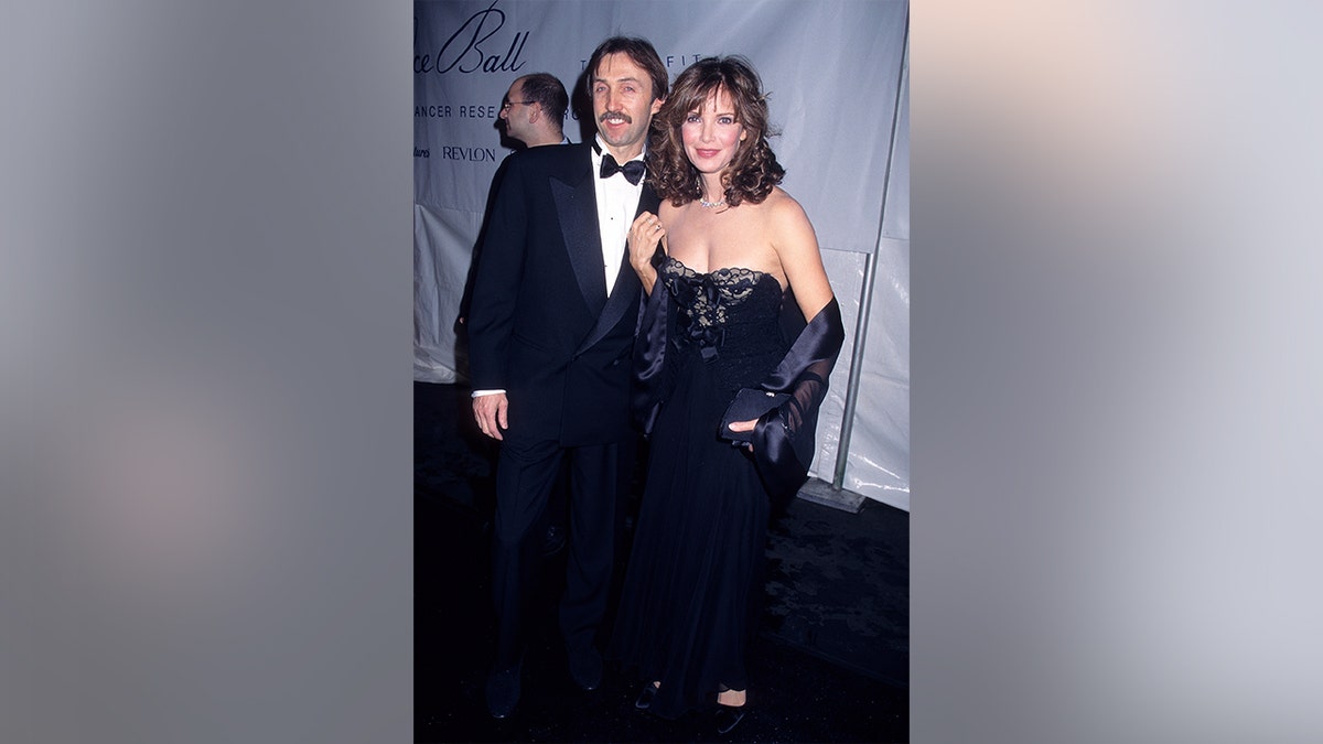 Jaclyn Smith and her husband Brad Allen at a women's cancer research event in December 1997.