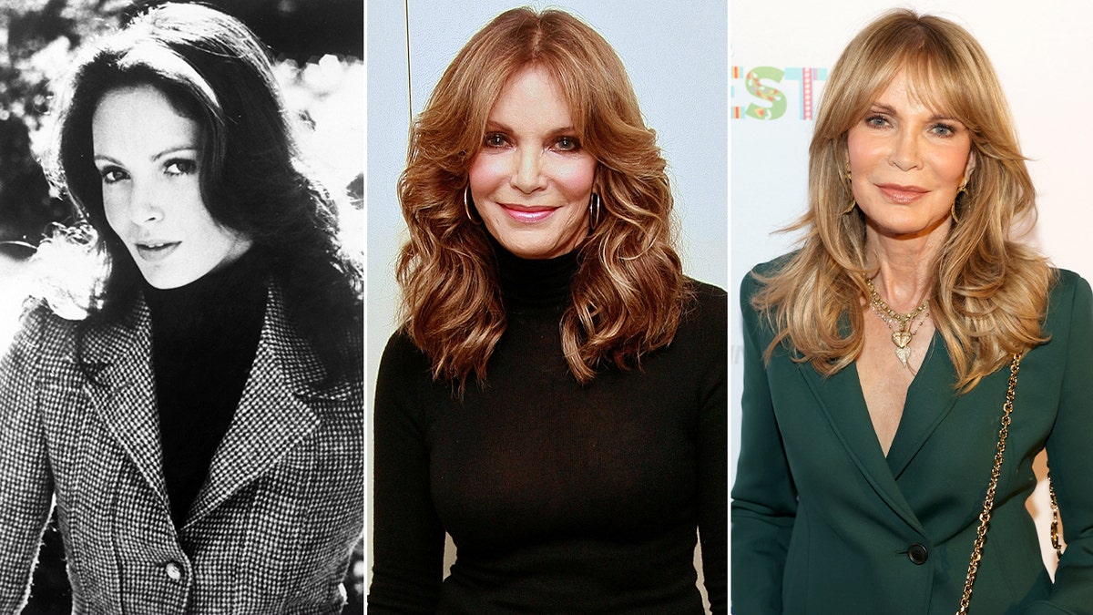 A three-way split of "Charlie's Angels" star Jaclyn Smith through the years.