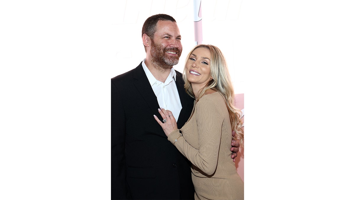 Jared Safier and Courtney Stodden attend the Lifetime premiere